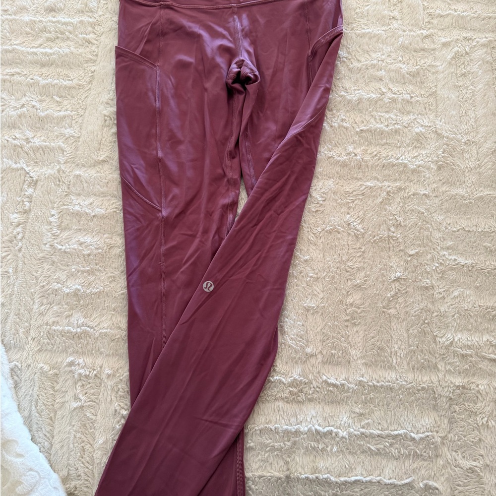 Lululemon pink Athletic Leggings with Logo